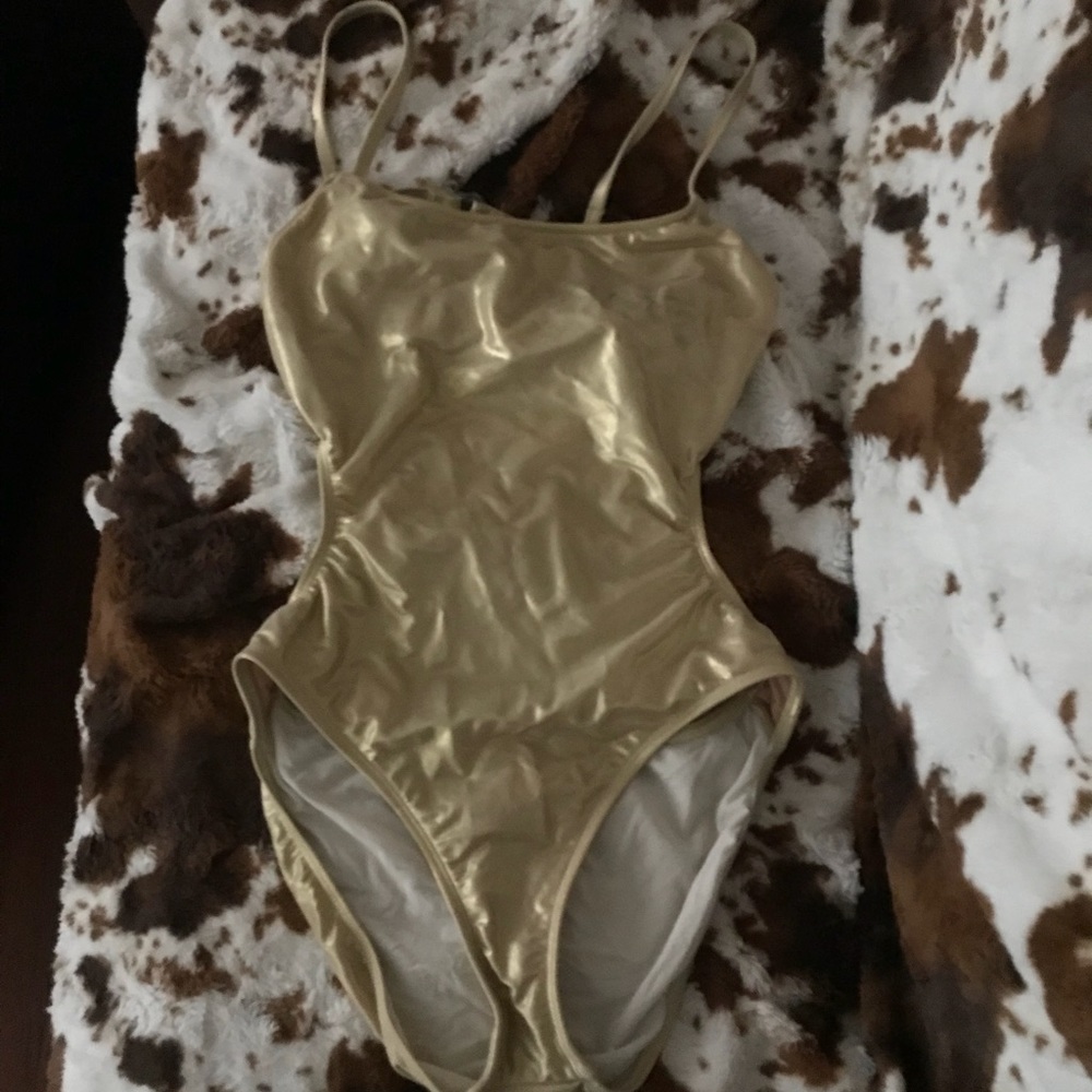 Metallic Gold Sexy Bathing Suit